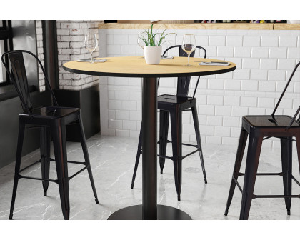 BLNK Round Bar Height Table with 24'' Round Base