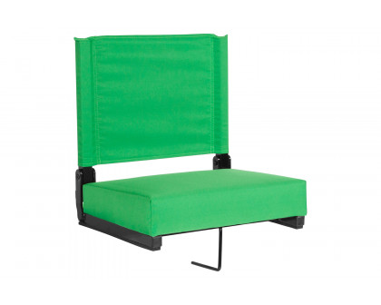 BLNK Grandstand Comfort Lightweight Stadium Chair with Handle and Ultra-Padded Seat - Bright Green