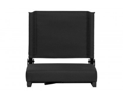 BLNK Grandstand Comfort Lightweight Stadium Chair with Handle and Ultra-Padded Seat - Black