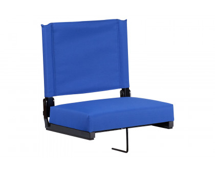 BLNK Grandstand Comfort Lightweight Stadium Chair with Handle and Ultra-Padded Seat - Blue