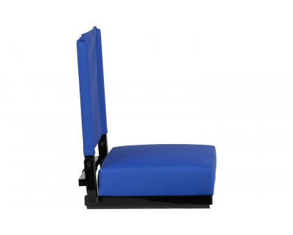 BLNK Grandstand Comfort Lightweight Stadium Chair with Handle and Ultra-Padded Seat - Blue