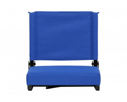 BLNK Grandstand Comfort Lightweight Stadium Chair with Handle and Ultra-Padded Seat - Blue