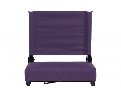 BLNK Grandstand Comfort Lightweight Stadium Chair with Handle and Ultra-Padded Seat - Dark Purple