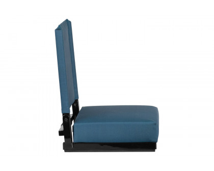 BLNK Grandstand Comfort Lightweight Stadium Chair with Handle and Ultra-Padded Seat - Teal