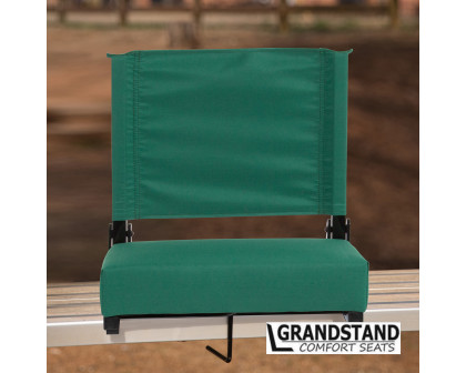 BLNK Grandstand Comfort Lightweight Stadium Chair with Handle and Ultra-Padded Seat - Hunter Green