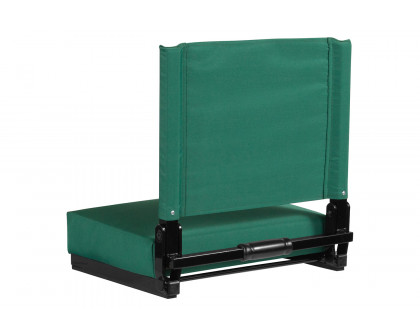 BLNK Grandstand Comfort Lightweight Stadium Chair with Handle and Ultra-Padded Seat - Hunter Green