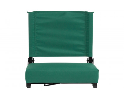 BLNK Grandstand Comfort Lightweight Stadium Chair with Handle and Ultra-Padded Seat - Hunter Green