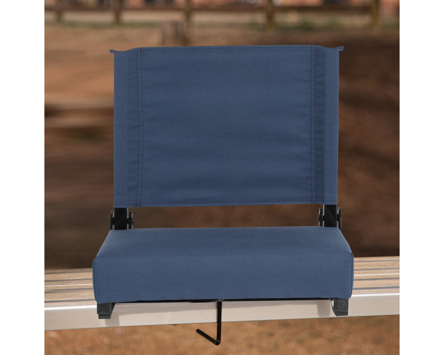 BLNK Grandstand Comfort Lightweight Stadium Chair with Handle and Ultra-Padded Seat - Navy Blue