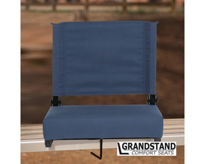 BLNK Grandstand Comfort Lightweight Stadium Chair with Handle and Ultra-Padded Seat - Navy Blue