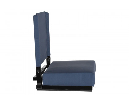 BLNK Grandstand Comfort Lightweight Stadium Chair with Handle and Ultra-Padded Seat - Navy Blue