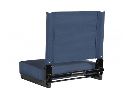 BLNK Grandstand Comfort Lightweight Stadium Chair with Handle and Ultra-Padded Seat - Navy Blue