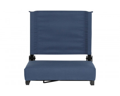 BLNK Grandstand Comfort Lightweight Stadium Chair with Handle and Ultra-Padded Seat - Navy Blue