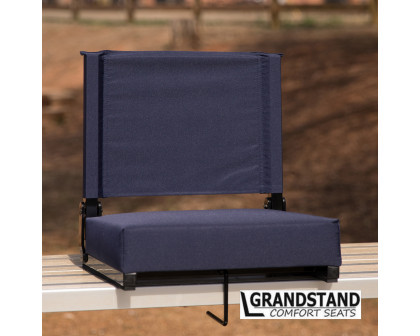 BLNK Grandstand Comfort Lightweight Stadium Chair with Handle and Ultra-Padded Seat - Navy