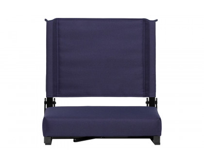 BLNK Grandstand Comfort Lightweight Stadium Chair with Handle and Ultra-Padded Seat - Navy