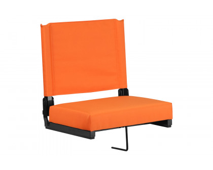 BLNK Grandstand Comfort Lightweight Stadium Chair with Handle and Ultra-Padded Seat - Orange