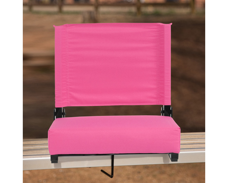 BLNK Grandstand Comfort Lightweight Stadium Chair with Handle and Ultra-Padded Seat - Pink