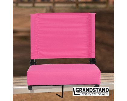 BLNK Grandstand Comfort Lightweight Stadium Chair with Handle and Ultra-Padded Seat - Pink