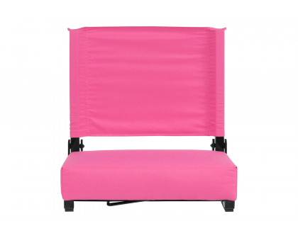 BLNK Grandstand Comfort Lightweight Stadium Chair with Handle and Ultra-Padded Seat - Pink