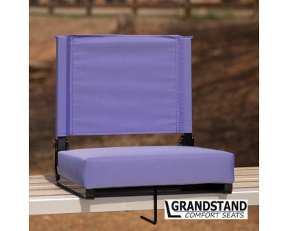 BLNK Grandstand Comfort Lightweight Stadium Chair with Handle and Ultra-Padded Seat - Purple