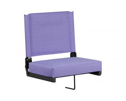 BLNK Grandstand Comfort Lightweight Stadium Chair with Handle and Ultra-Padded Seat - Purple