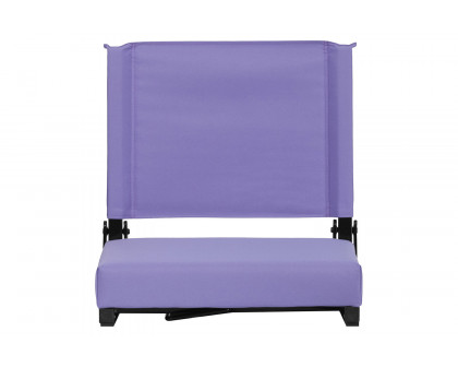 BLNK Grandstand Comfort Lightweight Stadium Chair with Handle and Ultra-Padded Seat - Purple