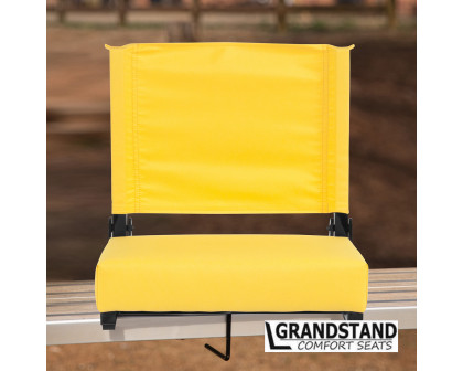 BLNK Grandstand Comfort Lightweight Stadium Chair with Handle and Ultra-Padded Seat - Yellow