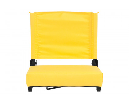 BLNK Grandstand Comfort Lightweight Stadium Chair with Handle and Ultra-Padded Seat - Yellow