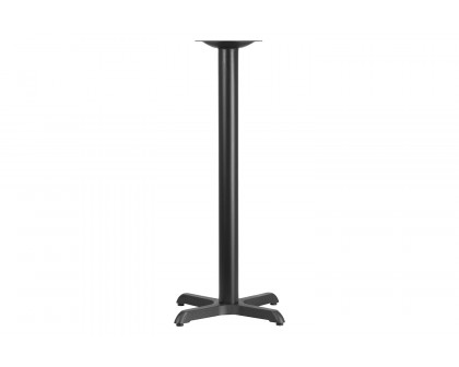 BLNK Beverly Restaurant Table X-Base with Bar Height Column - 22"W x 22"L