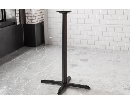 BLNK Beverly Restaurant Table X-Base with Bar Height Column