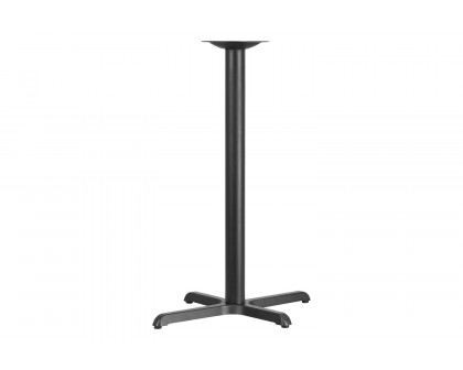 BLNK Beverly Restaurant Table X-Base with Bar Height Column - 23.5"W x 29.5"L