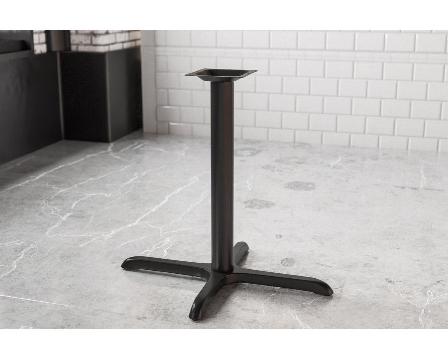 BLNK Beverly Restaurant Table X-Base with Table Height Column - 23.75"W x 30"L