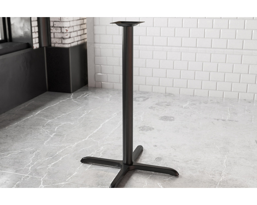 BLNK Beverly Restaurant Table X-Base with Bar Height Column