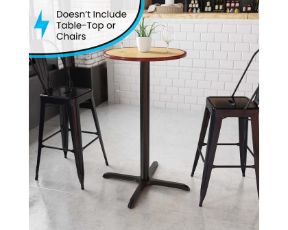 BLNK Beverly Restaurant Table X-Base with Bar Height Column