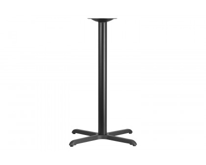 BLNK Beverly Restaurant Table X-Base with Bar Height Column - 30"W x 30"L