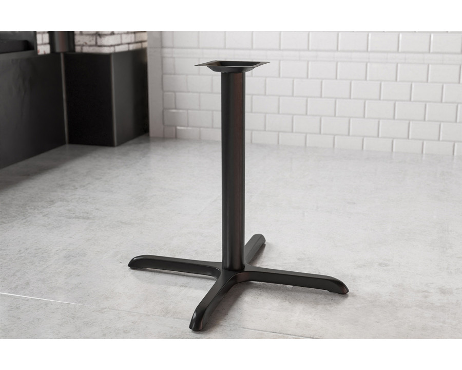 BLNK Beverly Restaurant Table X-Base with Table Height Column - 30"W x 30"L