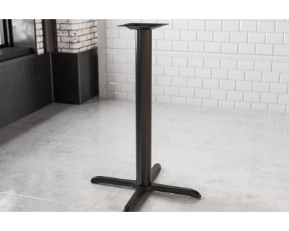 BLNK Beverly Restaurant Table X-Base with Bar Height Column