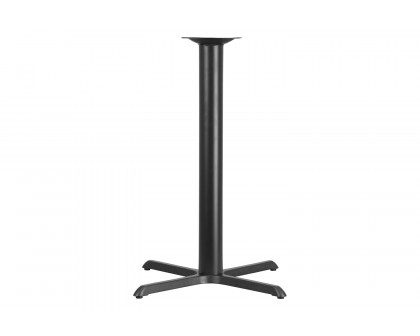 BLNK Beverly Restaurant Table X-Base with Bar Height Column - 33"W x 33"L