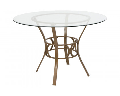 BLNK Carlisle Round Glass Dining Table