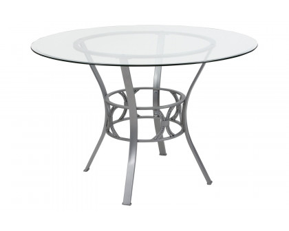 BLNK Carlisle Round Glass Dining Table