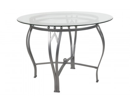 BLNK Syracuse Round Glass Dining Table