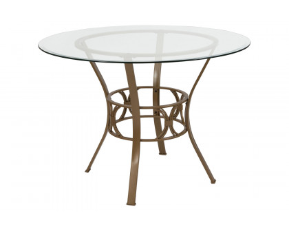 BLNK Carlisle Round Glass Dining Table