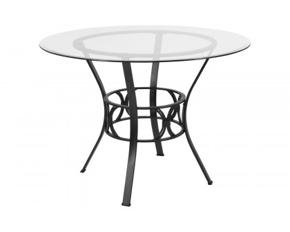 BLNK Carlisle Round Glass Dining Table