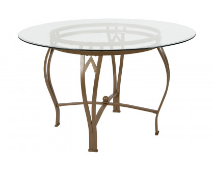 BLNK Syracuse Round Glass Dining Table