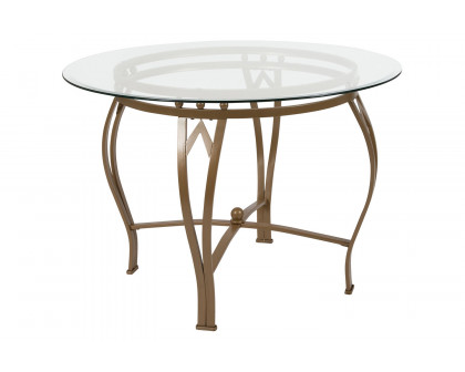 BLNK Syracuse Round Glass Dining Table