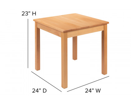 BLNK - Kyndl Kids Solid Wood Table and Chair Set for Classroom, Playroom, Kitchen