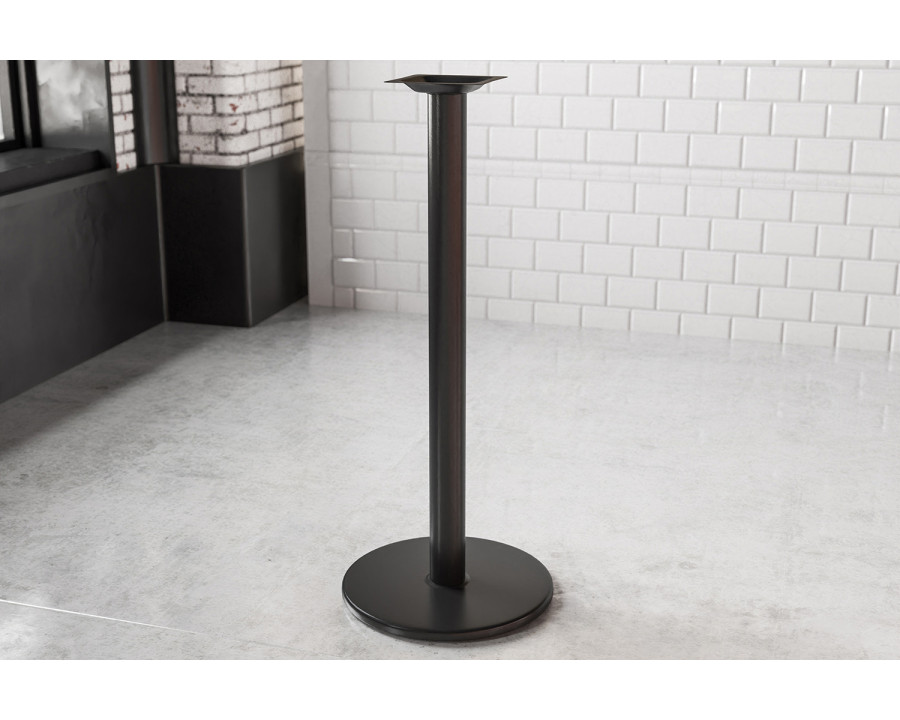 BLNK Beverly Round Restaurant Table Base with Bar Height Column - 18"D