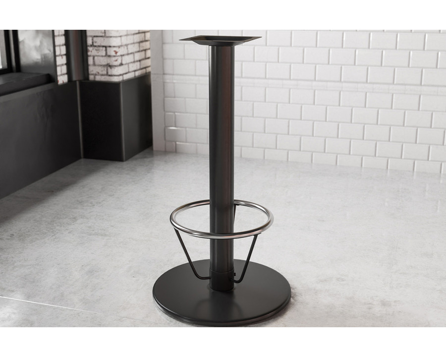 BLNK Beverly Round Restaurant Table Base with Bar Height Column and Foot Ring