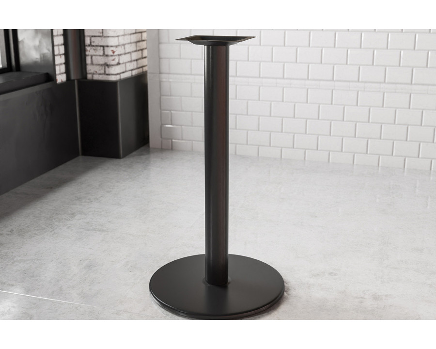 BLNK Beverly Round Restaurant Table Base with Bar Height Column