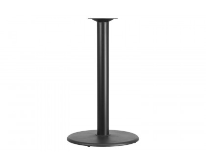 BLNK Beverly Round Restaurant Table Base with Bar Height Column - 24"D