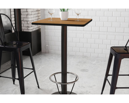 BLNK Square Bar Height Table with 18'' Round Base